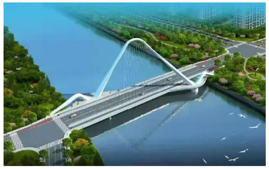 宁波杭州湾新区海沧路跨陆中湾江桥梁工程项目